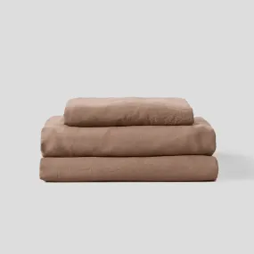 100% Linen Sheet Set Chestnut