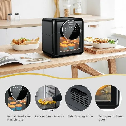 10.6QT 8-in-1 Air Fryer  Digital Toaster Oven Rotisserie with Accessories