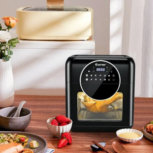 10.6QT 8-in-1 Air Fryer  Digital Toaster Oven Rotisserie with Accessories