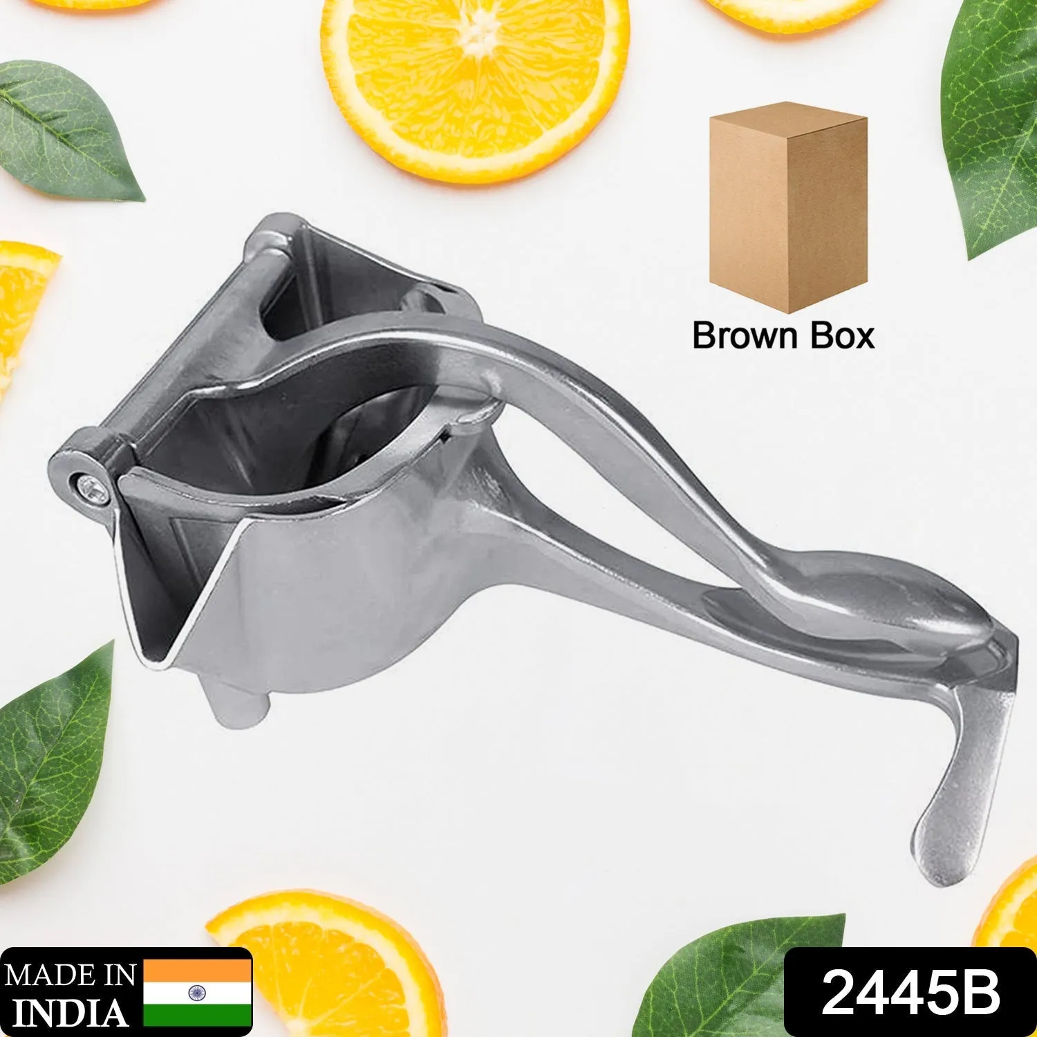 2445B MANUAL ALUMINIUM METAL FRUIT PRESS JUICER  ( BROWN BOX )