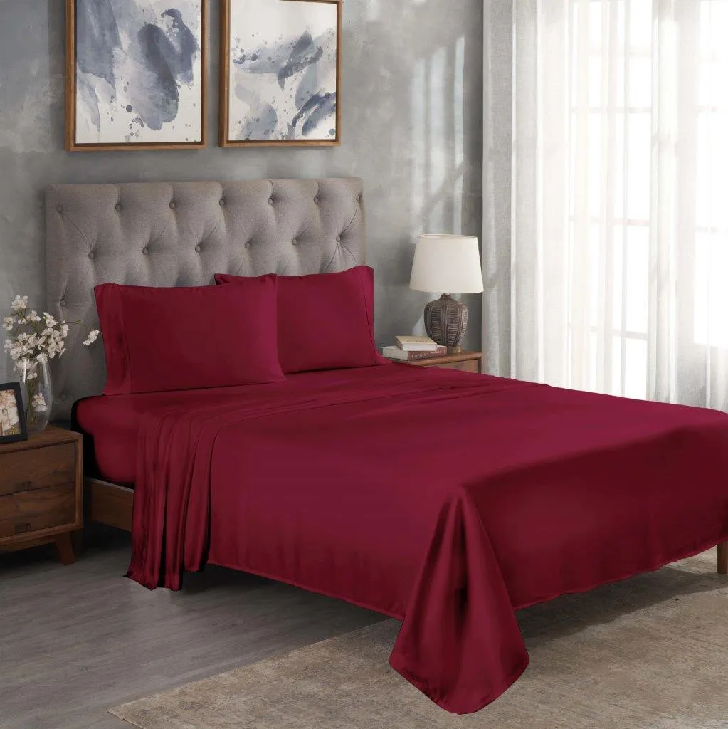 300 Thread Count Modal From Beechwood Solid Deep Pocket Bed Sheet Set