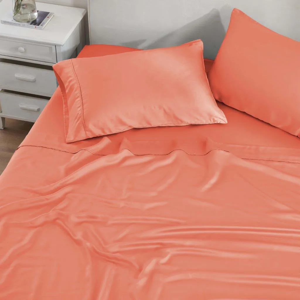 300 Thread Count Modal From Beechwood Solid Deep Pocket Bed Sheet Set