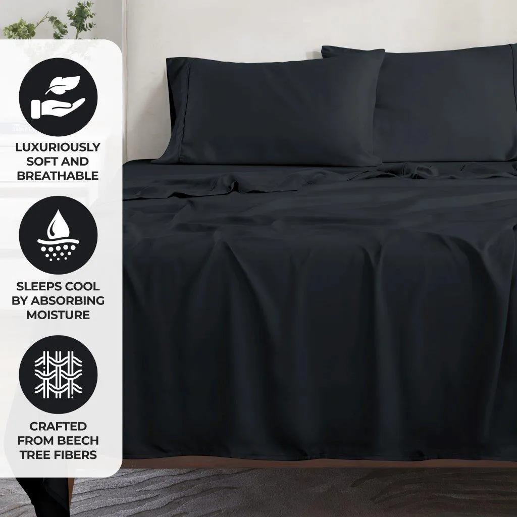 300 Thread Count Modal From Beechwood Solid Deep Pocket Bed Sheet Set