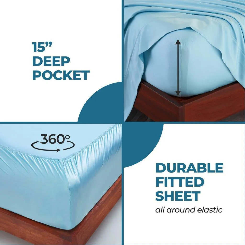 300 Thread Count Modal From Beechwood Solid Deep Pocket Bed Sheet Set