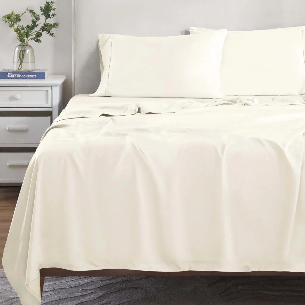 300 Thread Count Modal From Beechwood Solid Deep Pocket Bed Sheet Set