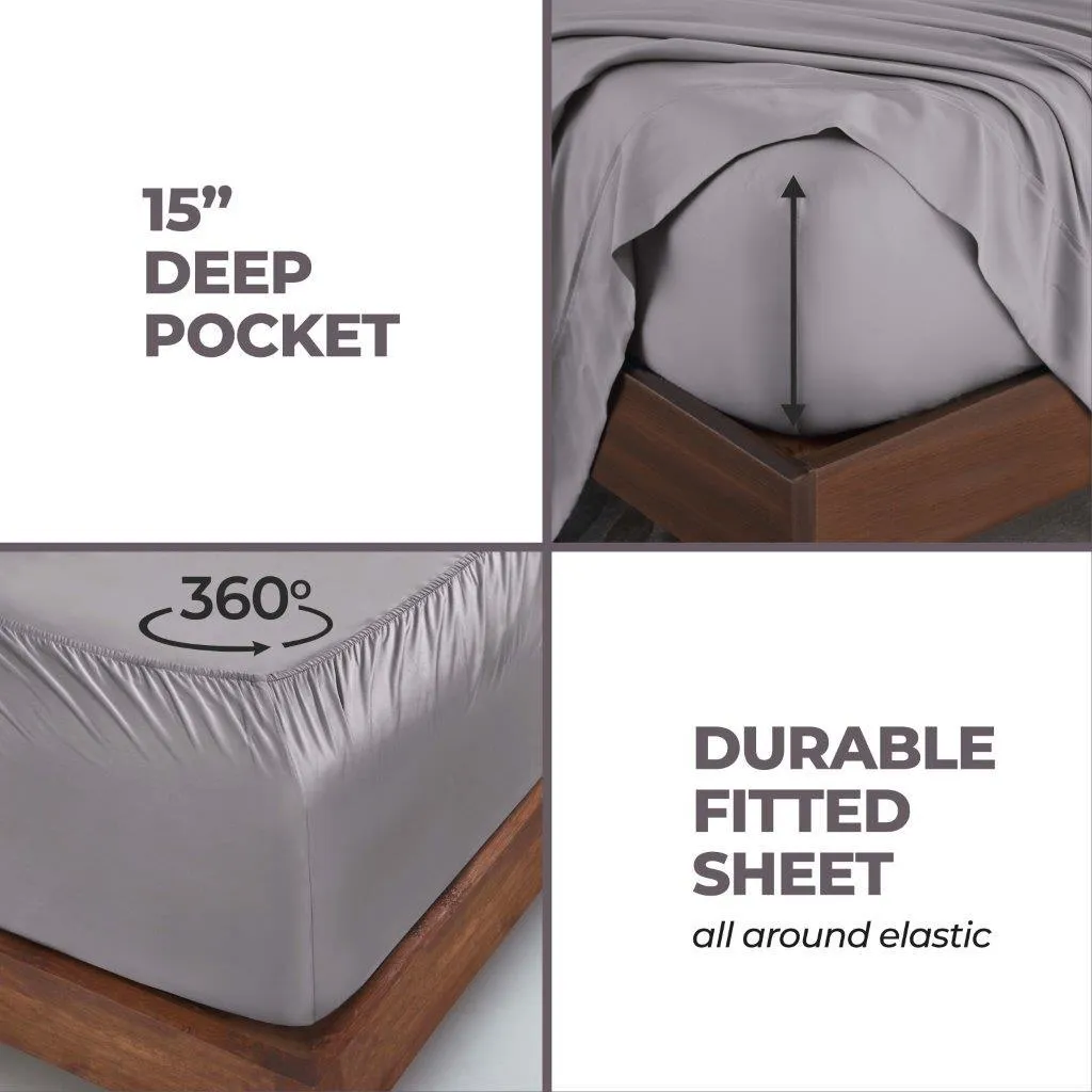 300 Thread Count Modal From Beechwood Solid Deep Pocket Bed Sheet Set