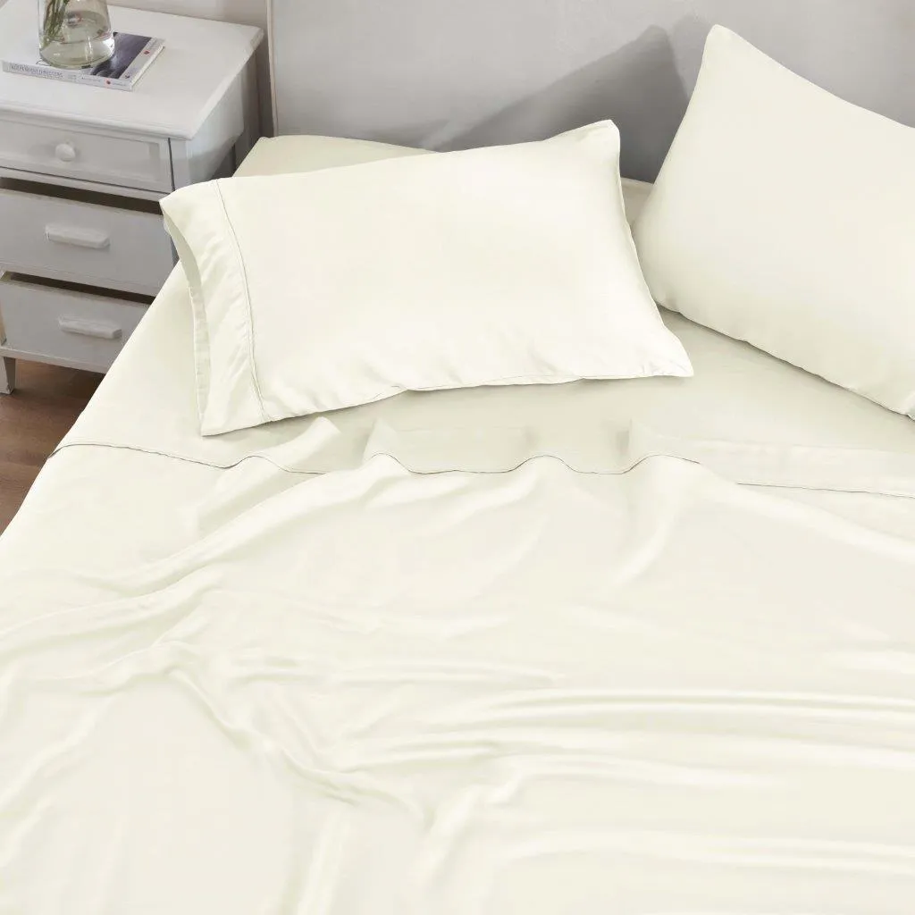 300 Thread Count Modal From Beechwood Solid Deep Pocket Bed Sheet Set