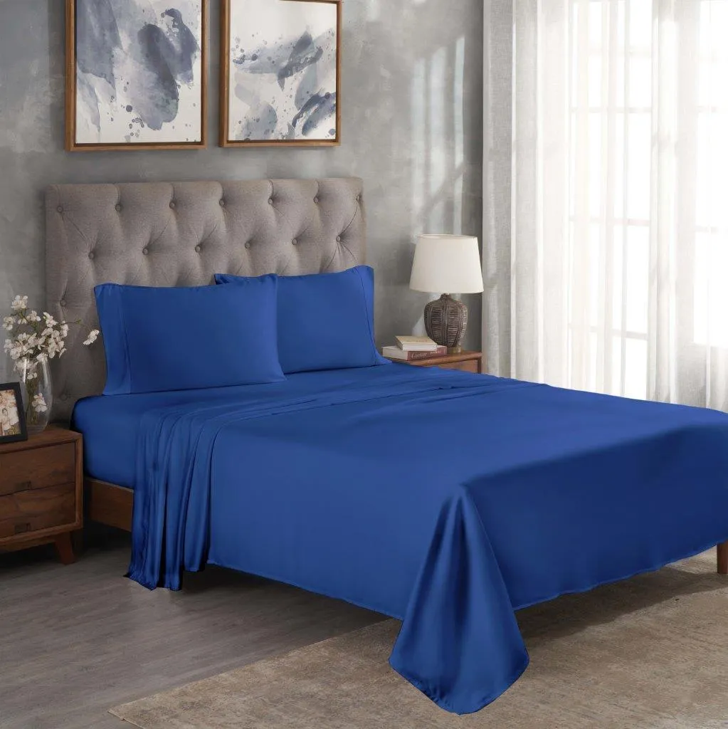 300 Thread Count Modal From Beechwood Solid Deep Pocket Bed Sheet Set