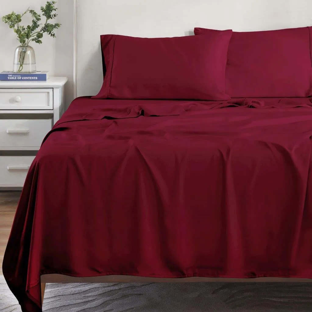 300 Thread Count Modal From Beechwood Solid Deep Pocket Bed Sheet Set