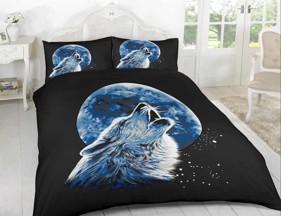 3D Effect Duvet Cover Quilt Bedding Set With Pillowcases Black and White Tiger SINGLE / DOUBLE / KING