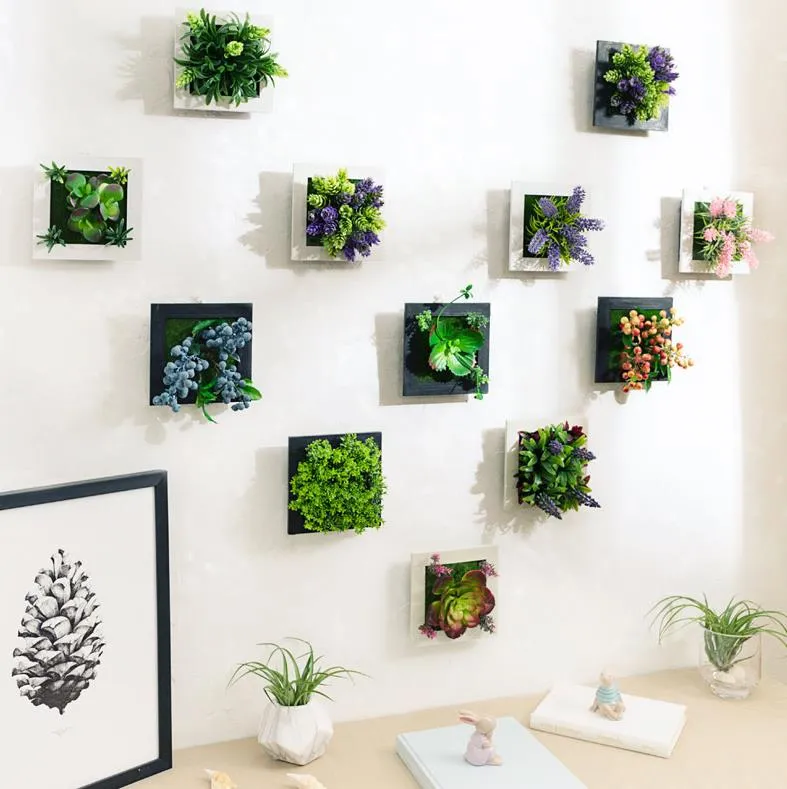 3D Plant Wall Art - Maintenance Free Artificial Plants for Table and Wall Décor