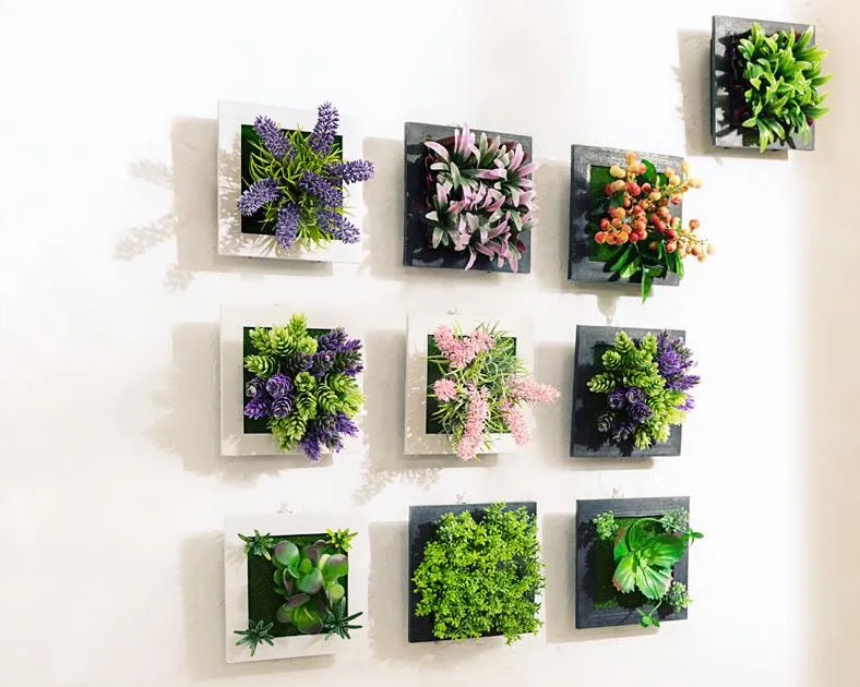 3D Plant Wall Art - Maintenance Free Artificial Plants for Table and Wall Décor