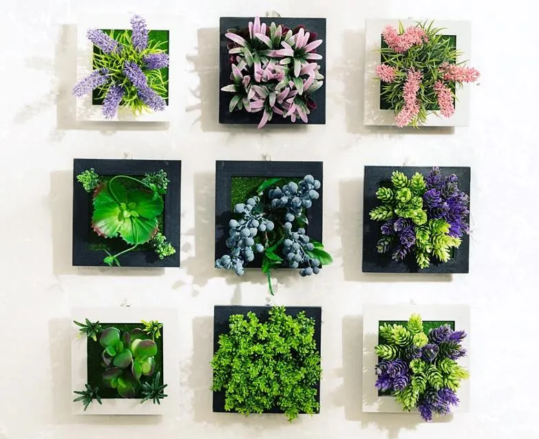 3D Plant Wall Art - Maintenance Free Artificial Plants for Table and Wall Décor