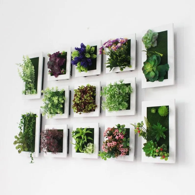 3D Plant Wall Art - Maintenance Free Artificial Plants for Table and Wall Décor