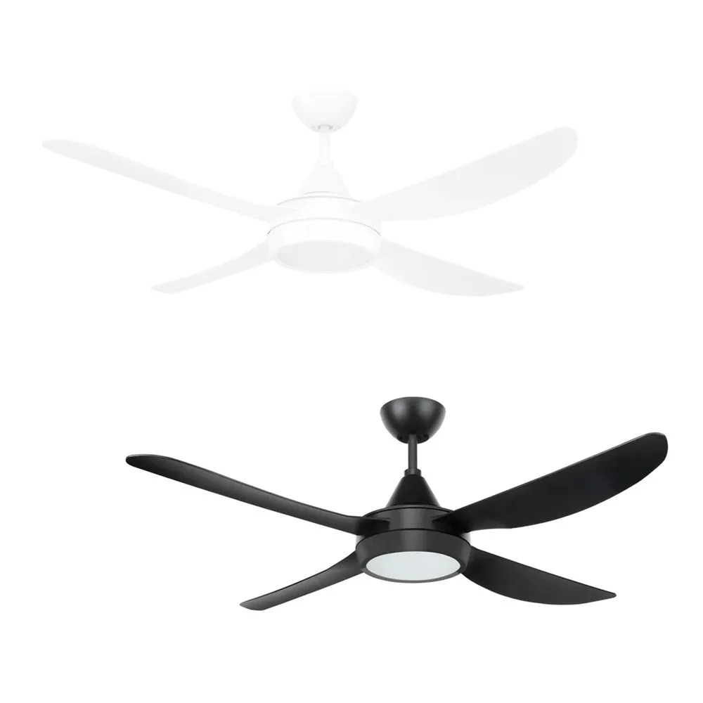 48" Vector II AC Ceiling Fan White, Black  with Light 22291 Brilliant Lighting