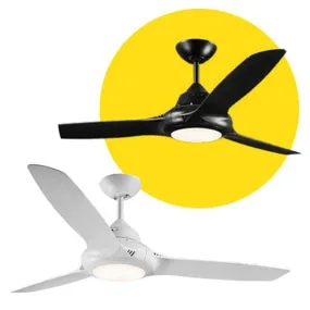 58" Flair AC Ceiling Fan with LED Light 3 Blade in White or Black