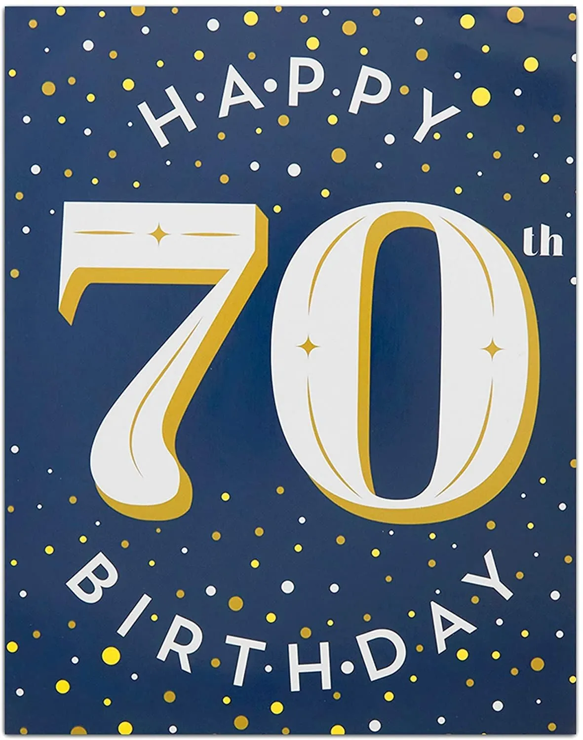 70th Birthday Party Supplies, Includes Table Centerpieces, Wall Sign, Ceiling Decorations and Confetti String (12 Pieces)