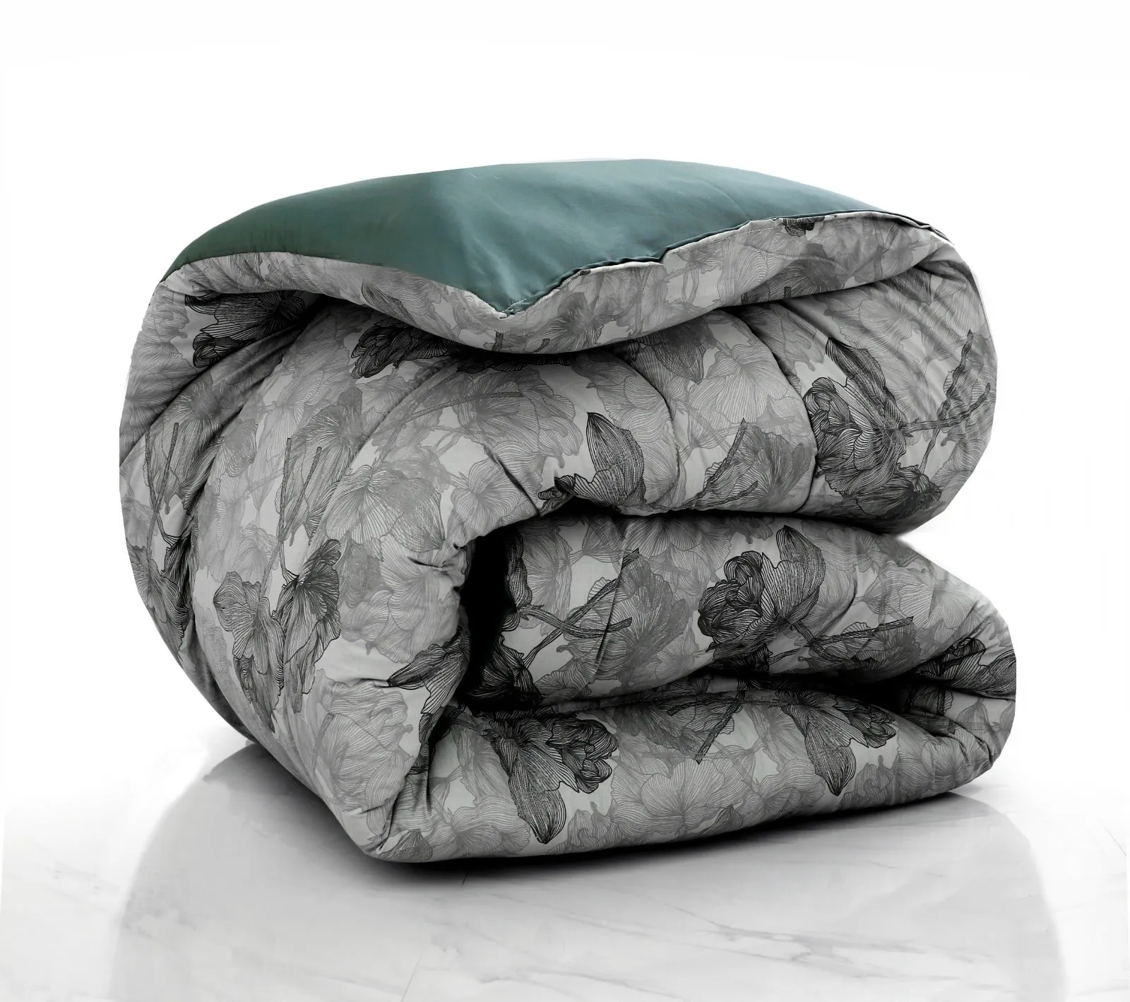 8 PCs Winter Comforter Set-Dusty Miller