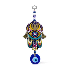 Abstract Wood Hamsa Hand Wall Hanging for Your Home