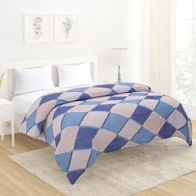 AC Comforter and Bedding Set for Double Bed, Rhombus Cerulean Blue