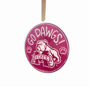 Acrylic Mississippi State Go Dawgs Ornament *ONLINE EXCLUSIVE*