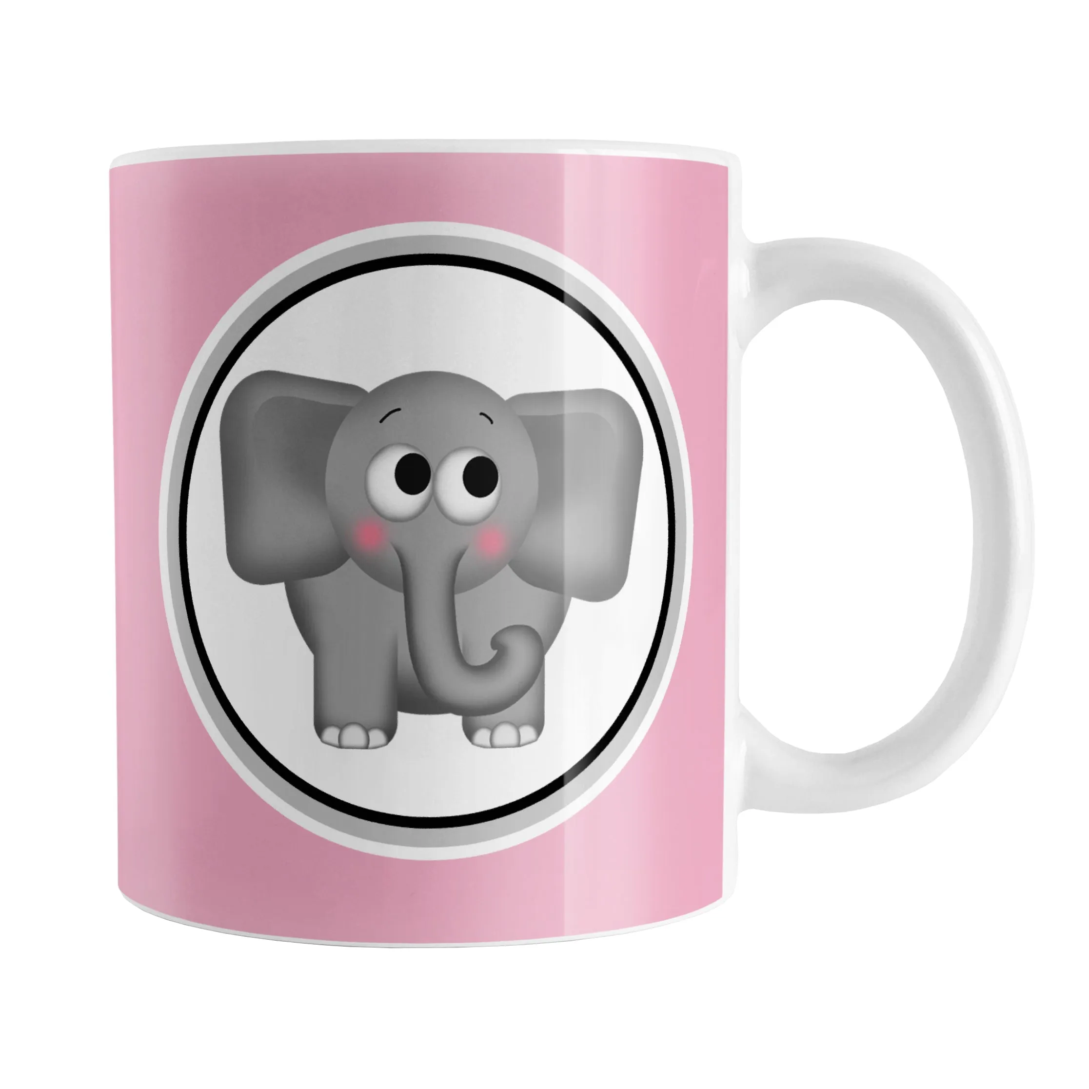 Adorable Pink Elephant Mug