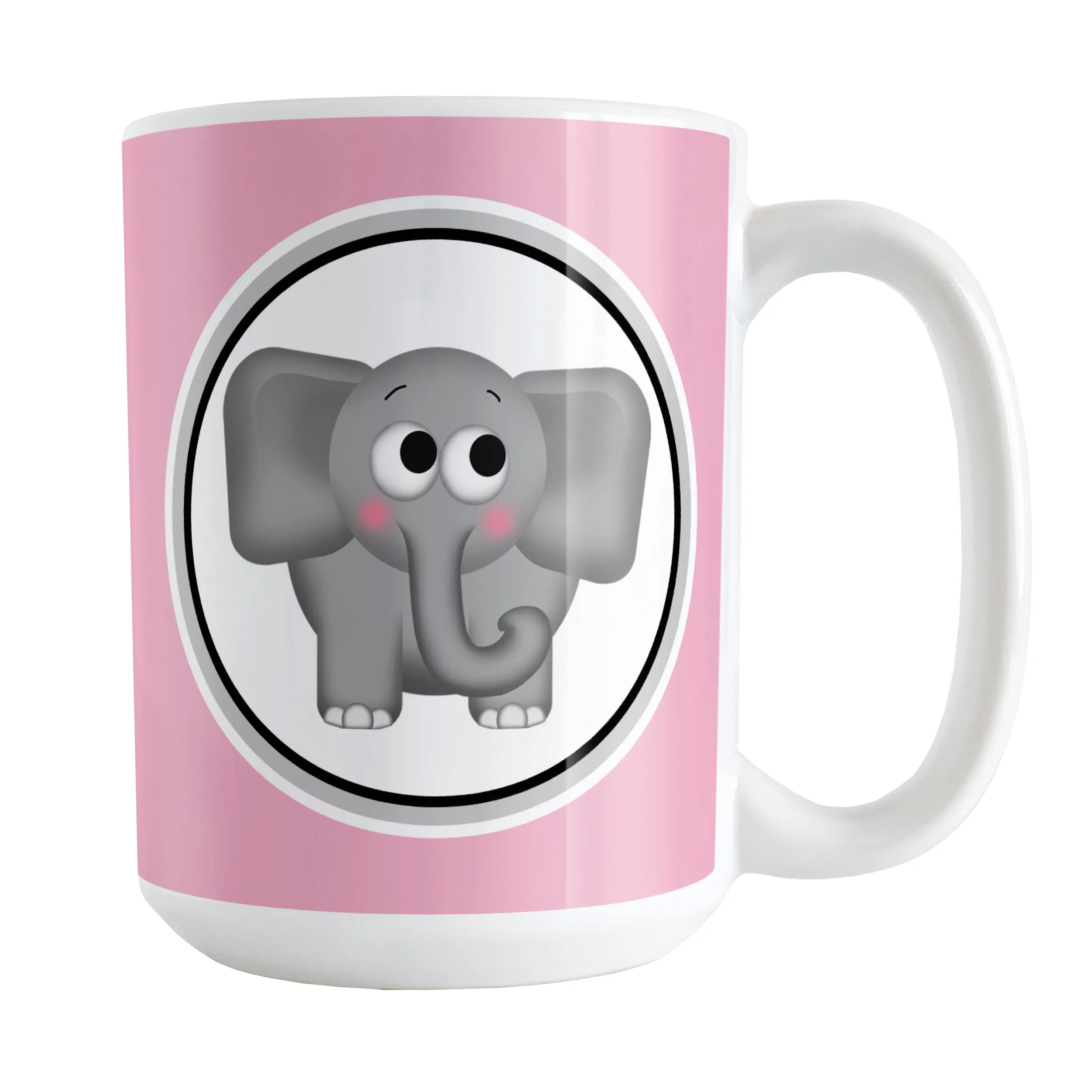 Adorable Pink Elephant Mug