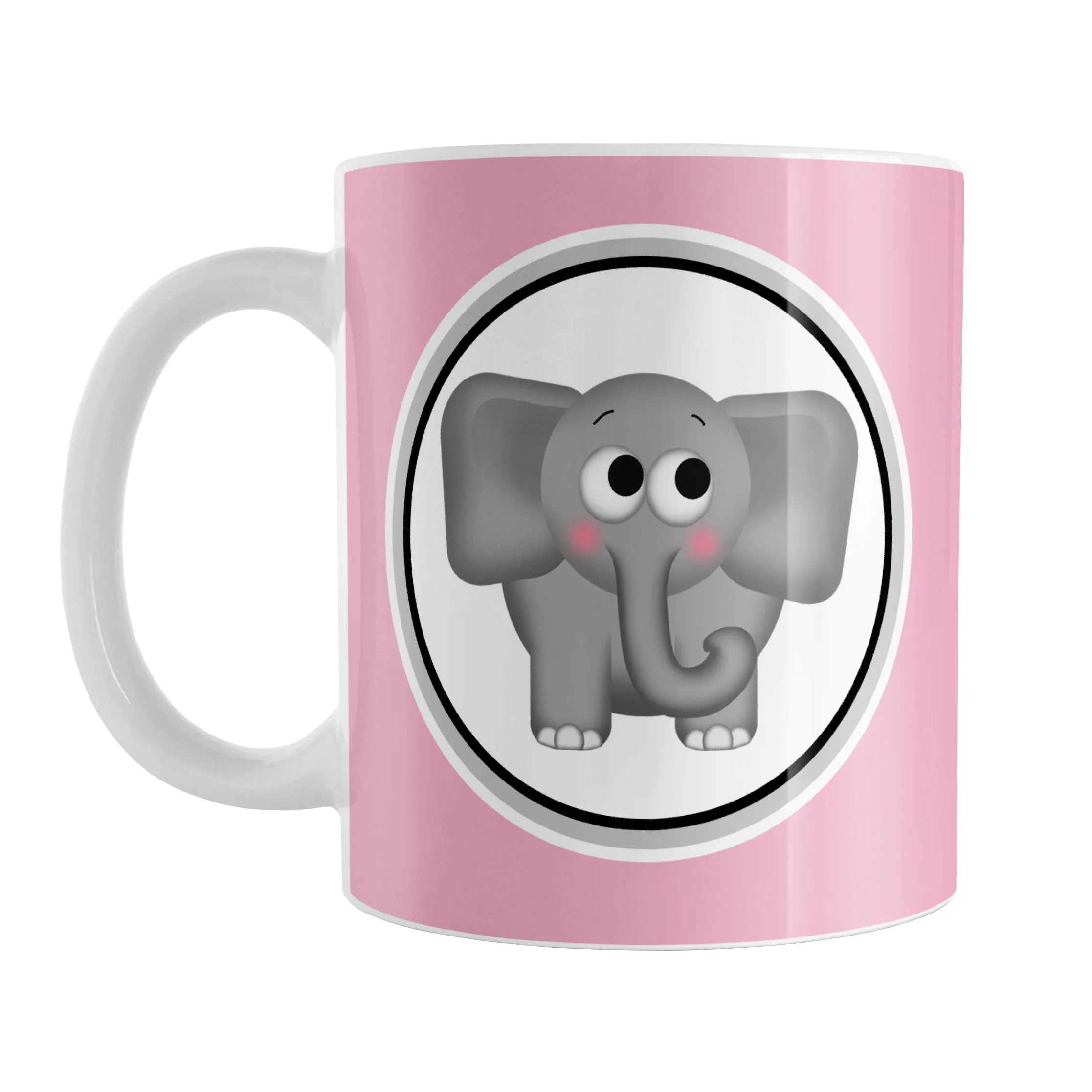 Adorable Pink Elephant Mug