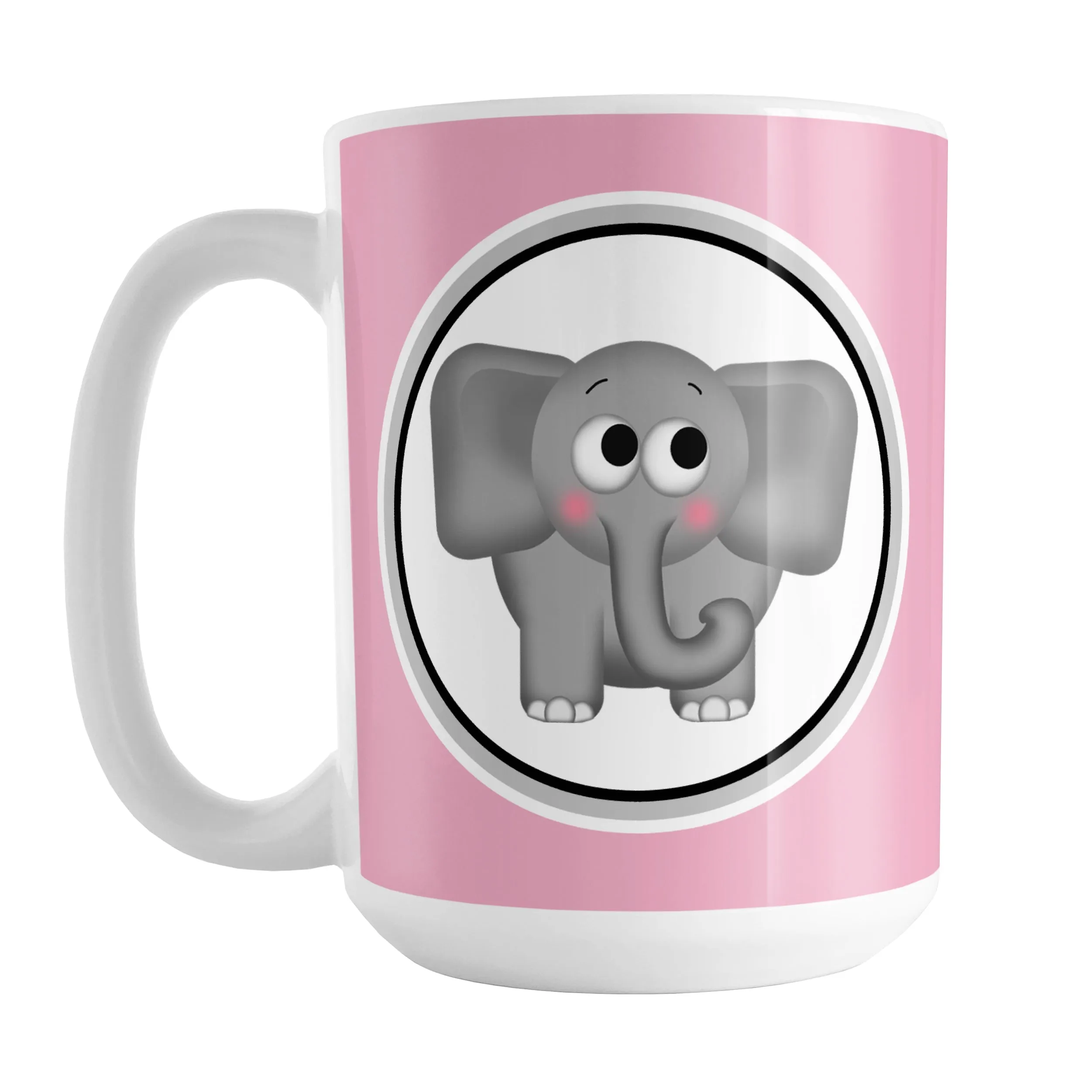 Adorable Pink Elephant Mug