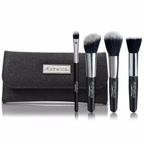 Aesthetica 4 Piece Contour Brush Set with Pouch