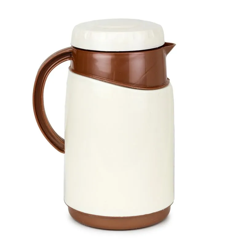 Akash Steel and Plastic Store Jug Vacuum Insulated (Stainless Steel Inside) 1500ml Brown 1900 ml Flask (Pack of 1, Brown, Plastic)