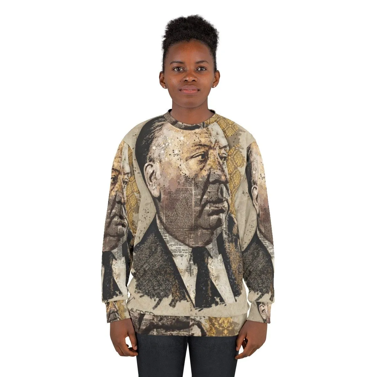 Alfred Hitchcock Movie Director Portrait Wall Art Sweatshirt