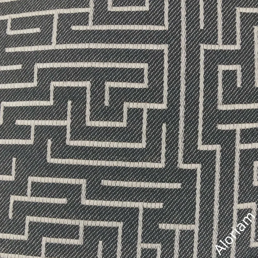 Ariadne Gray Labyrinth Maze Pillow Cover