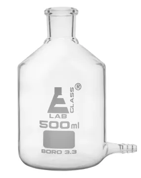 Aspirator Bottle, 500ml - with Outlet for Tubing - Borosilicate Glass - Eisco Labs