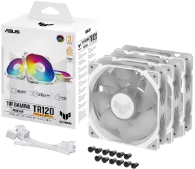 ASUS TUF Gaming TR120 Reverse WHITE 白色 ARGB 12cm Case Fan - 3xFan Kit 三風扇組合 (TH-ATTR36V)