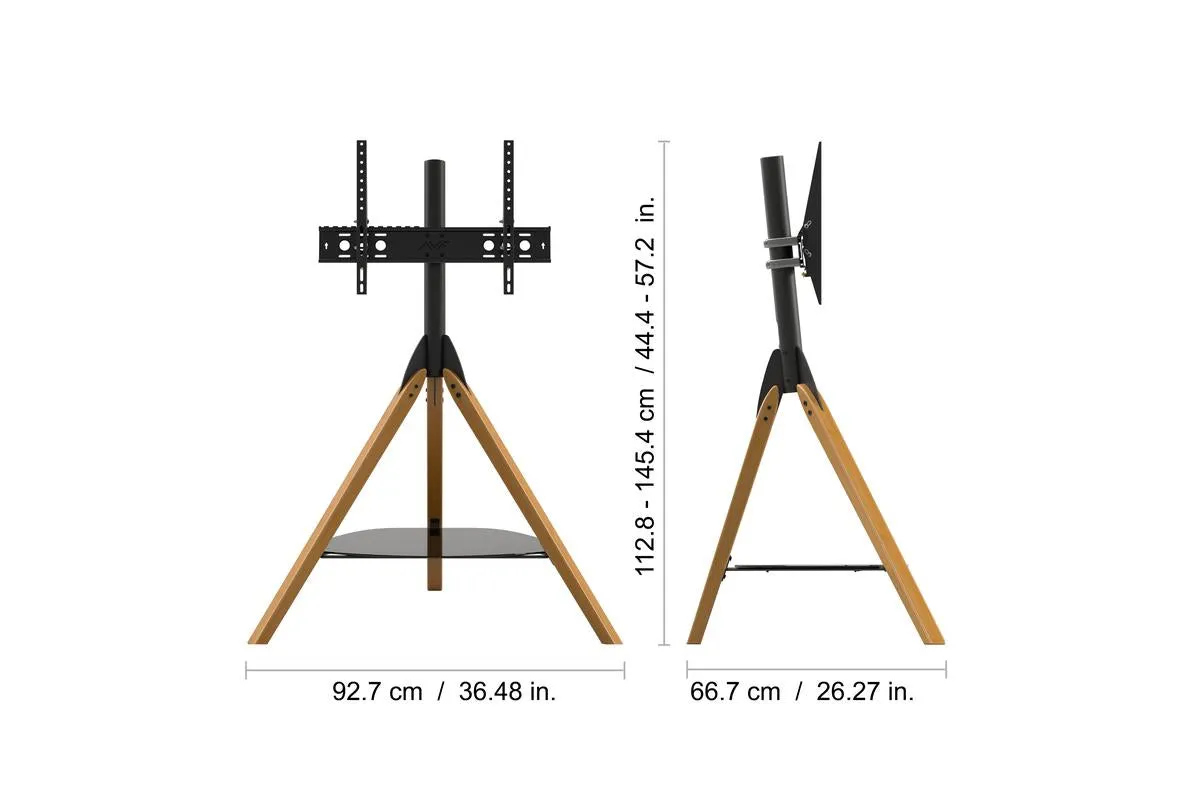 AVF Hoxton Freestanding Tripod TV Stand | Light Wood | FSL1000HOXLWB