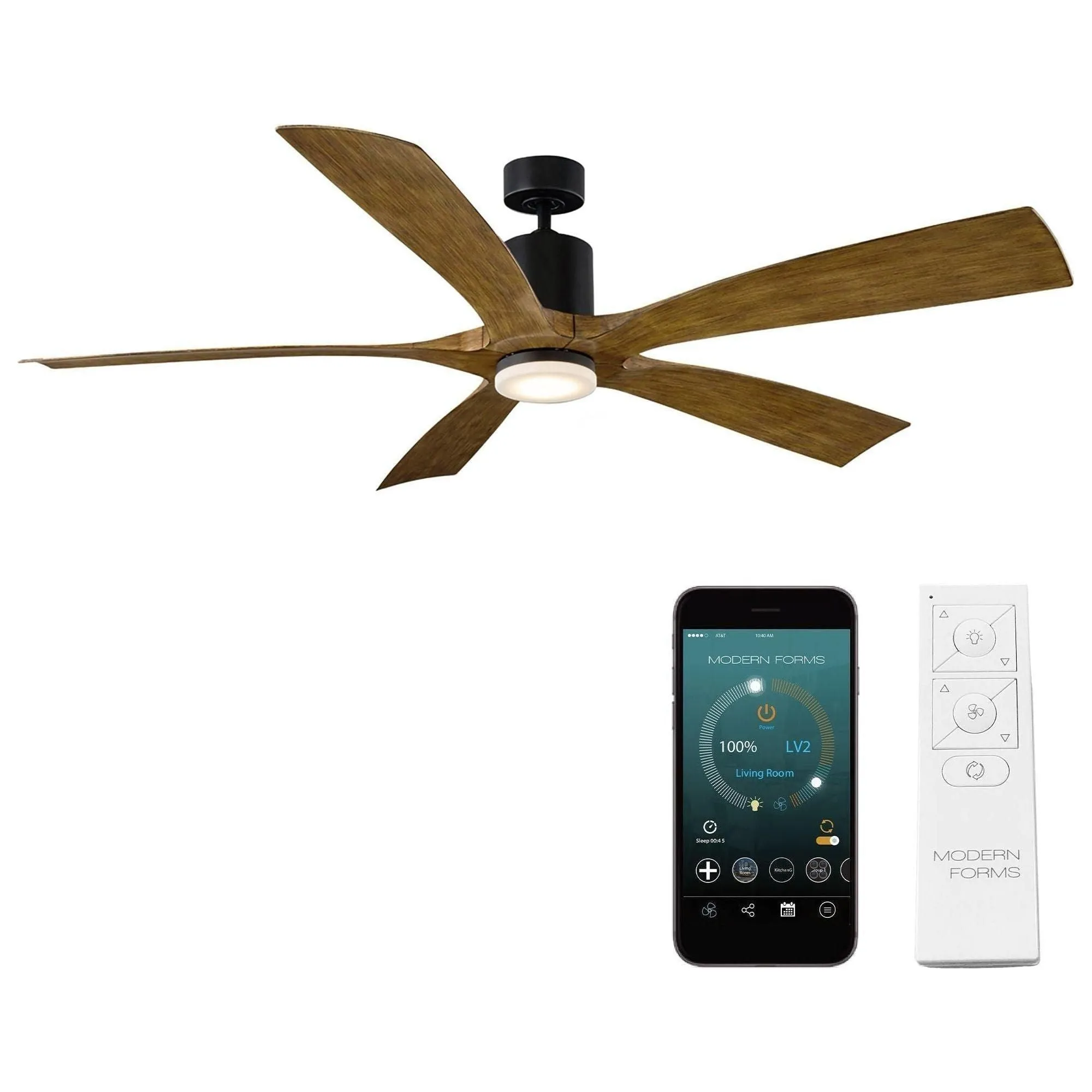 Aviator Indoor/Outdoor 5-Blade 70" Smart Ceiling Fan with Remote Control