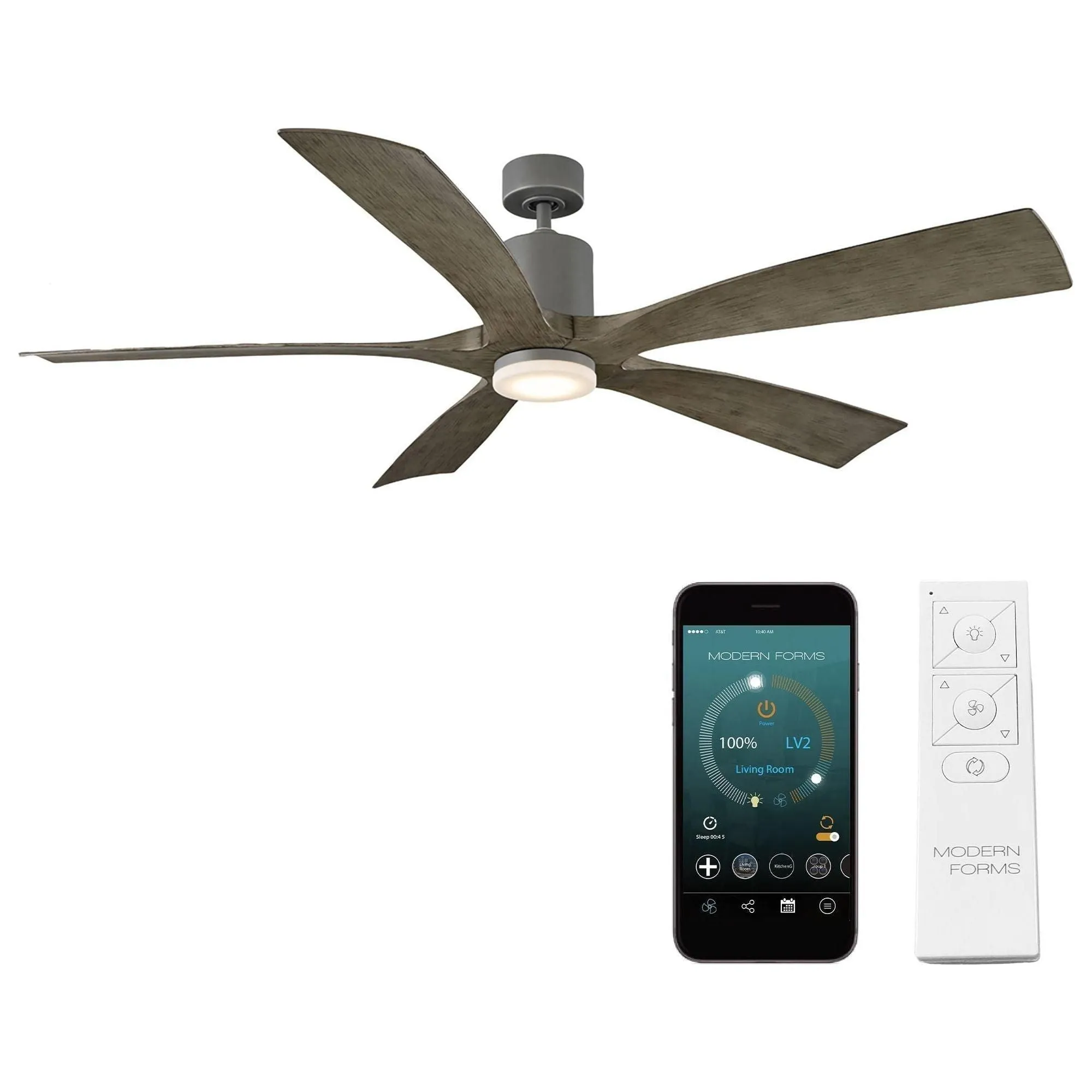 Aviator Indoor/Outdoor 5-Blade 70" Smart Ceiling Fan with Remote Control