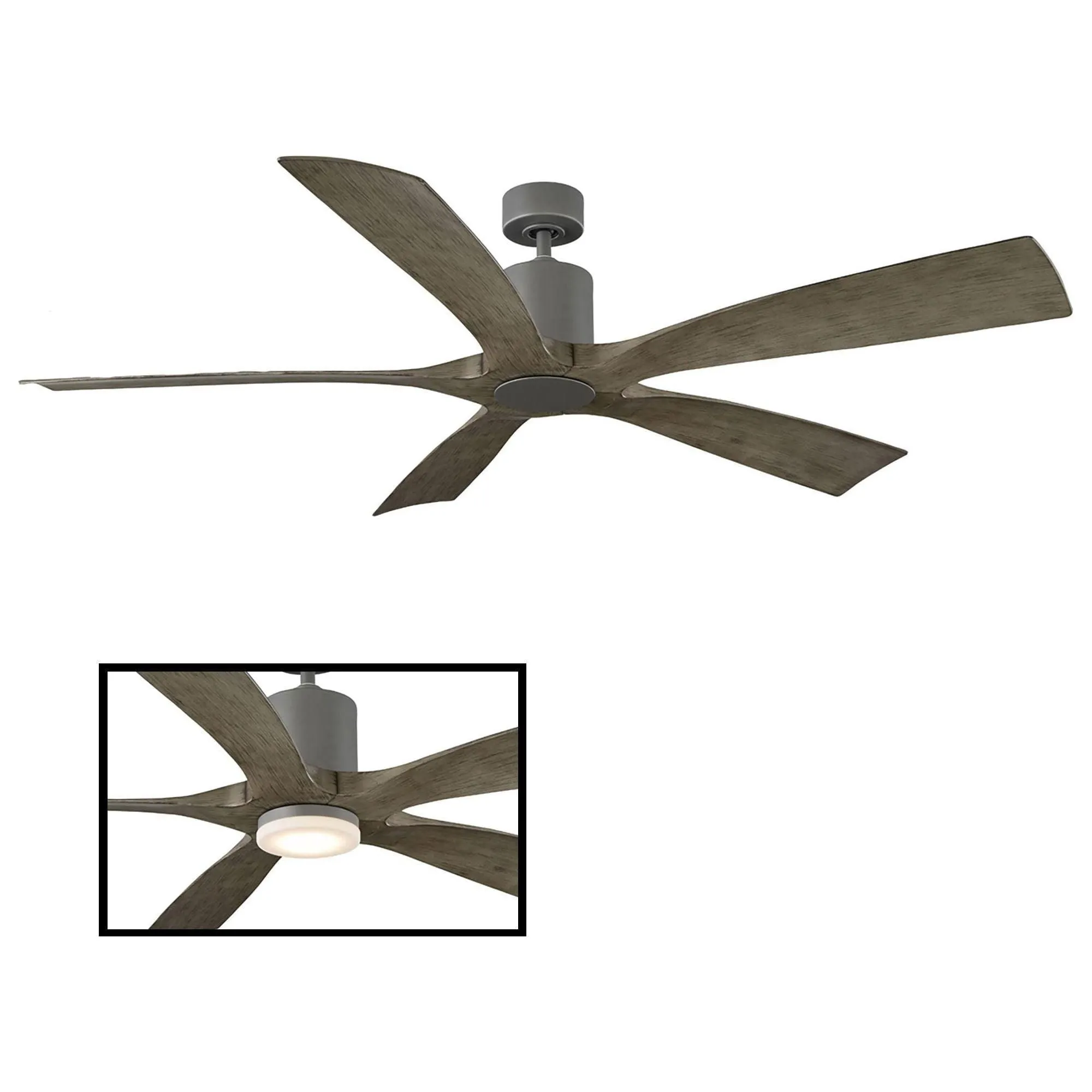 Aviator Indoor/Outdoor 5-Blade 70" Smart Ceiling Fan with Remote Control