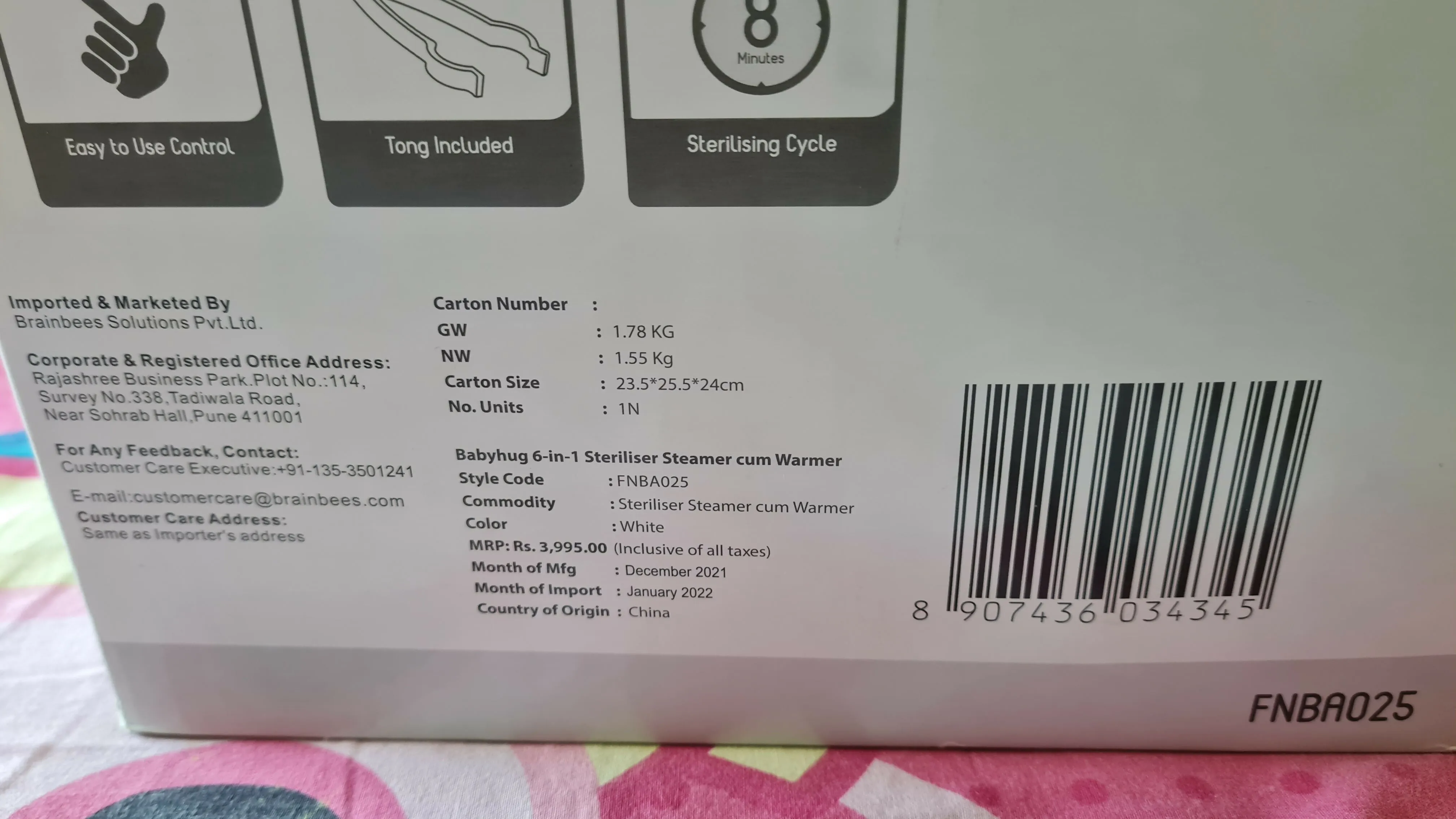 BABYHUG 6 in 1 Steriliser Steamer Cum Warmer