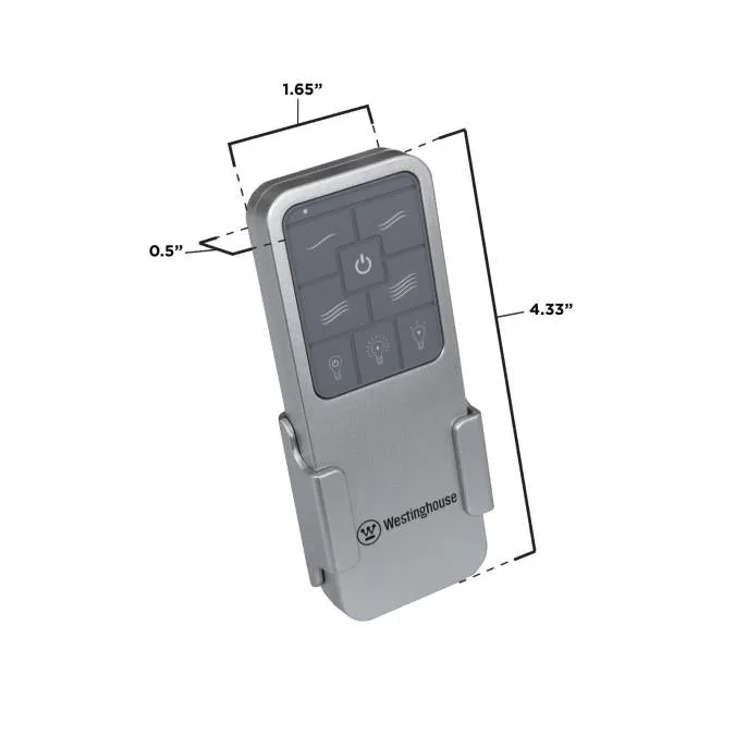 Backlit Display 4 Speed Silver Ceiling Fan and Light Remote Control