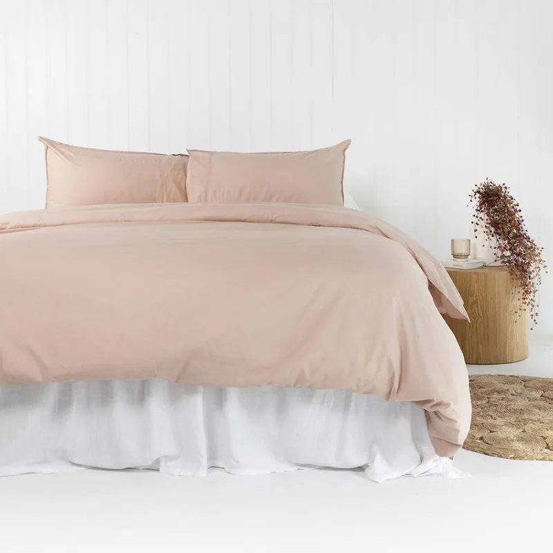 Bambury Temple Organic Cotton Rosewater Quilt Cover Set