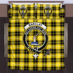 Barclay Dress Modern Tartan Bedding Set with Family Crest