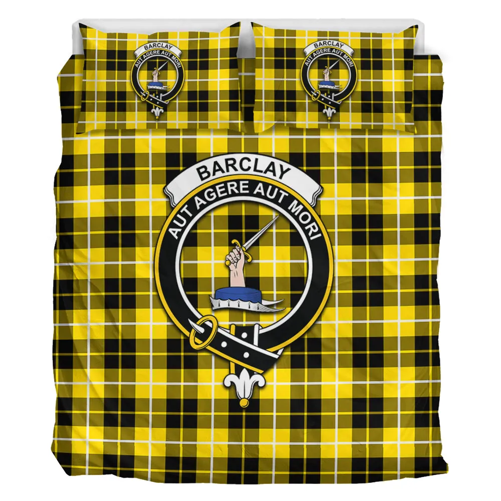 Barclay Dress Modern Tartan Bedding Set with Family Crest