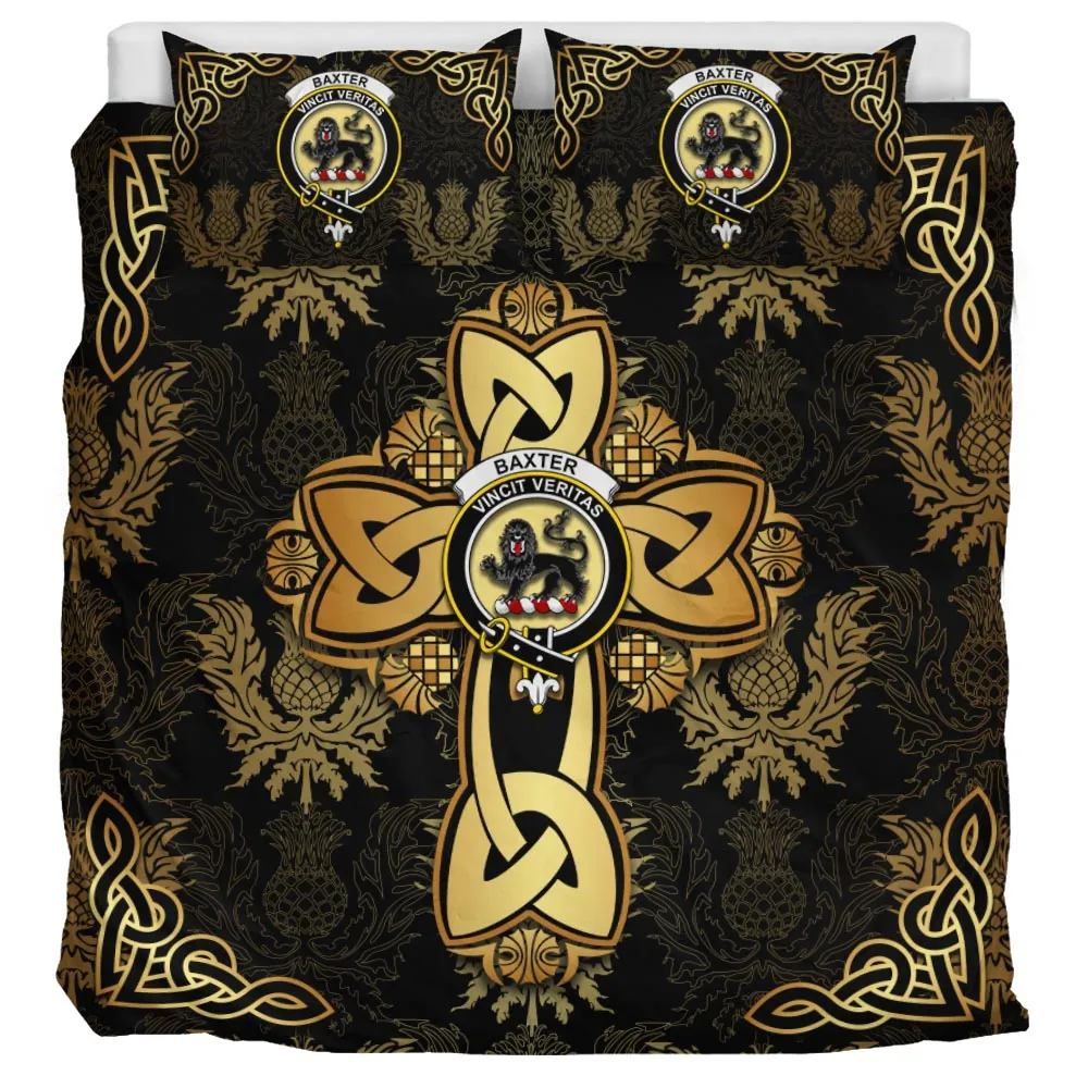 Baxter Clan Bedding Sets Gold Thistle Celtic Style