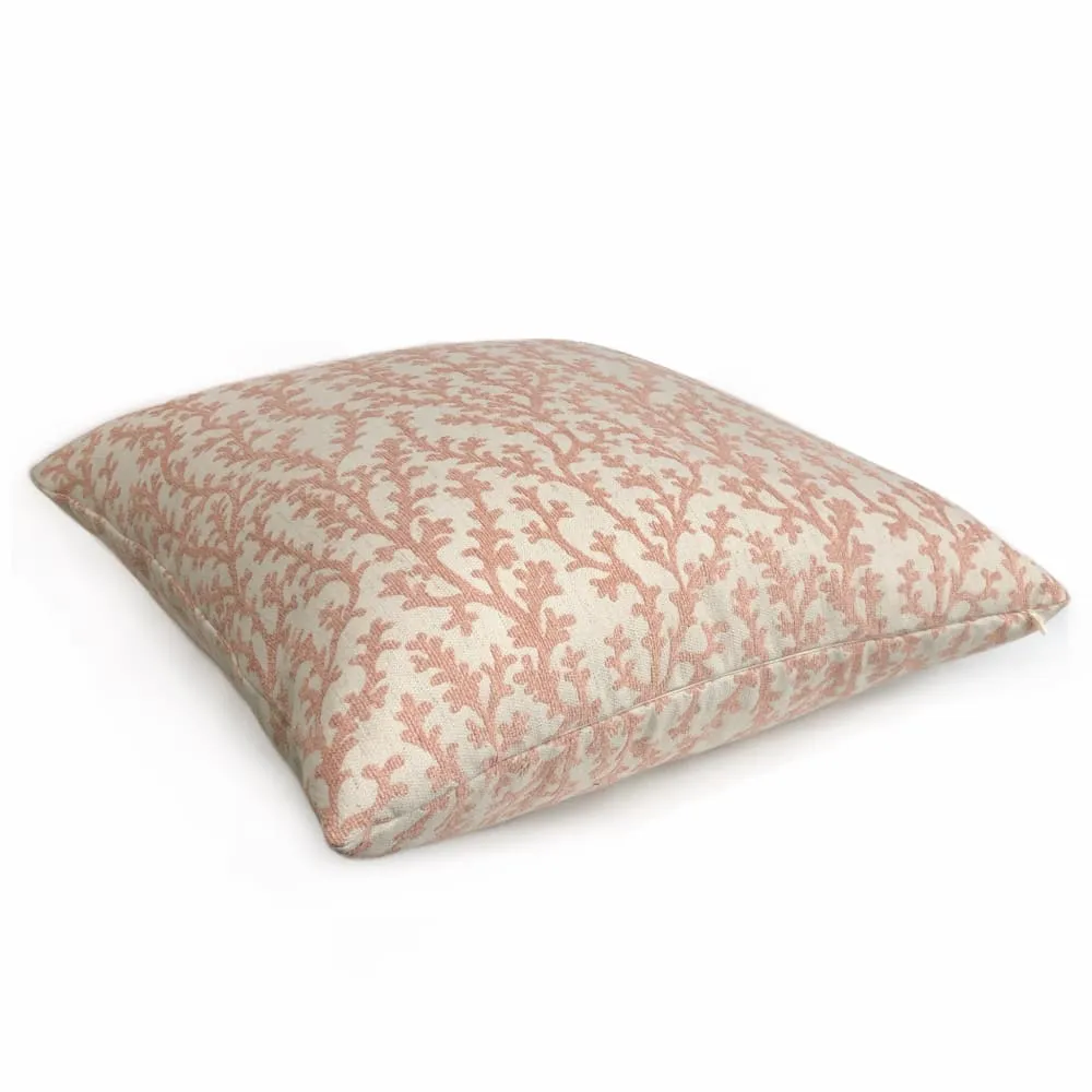 Beatrix Blush Pink Floral Vine Pillow Cover (Fabric by the Yard available)