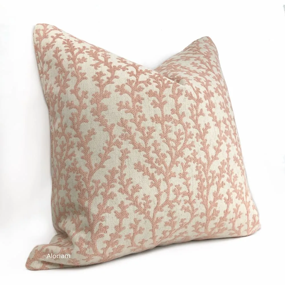 Beatrix Blush Pink Floral Vine Pillow Cover (Fabric by the Yard available)