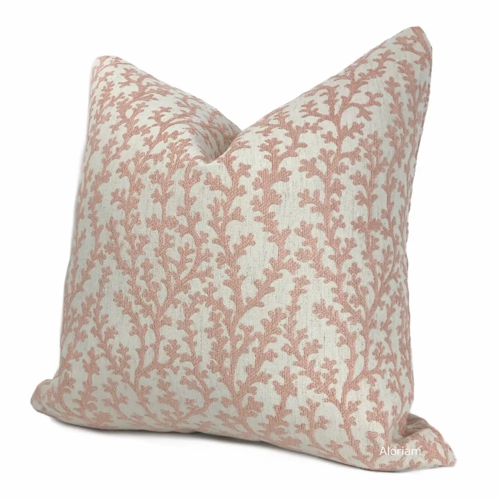 Beatrix Blush Pink Floral Vine Pillow Cover (Fabric by the Yard available)