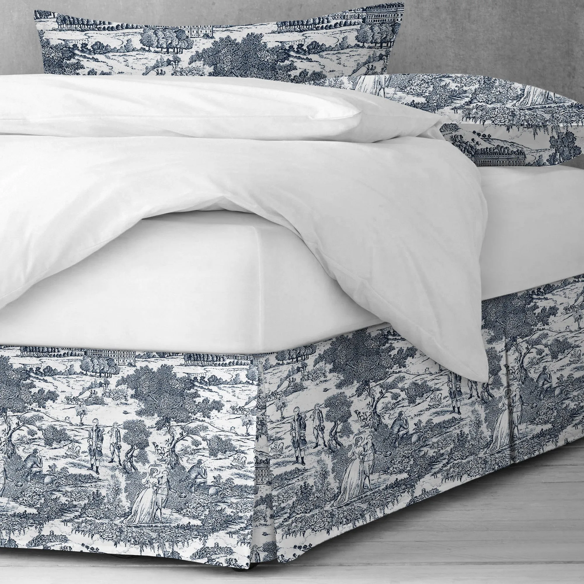 Beau Toile Blue Bedding