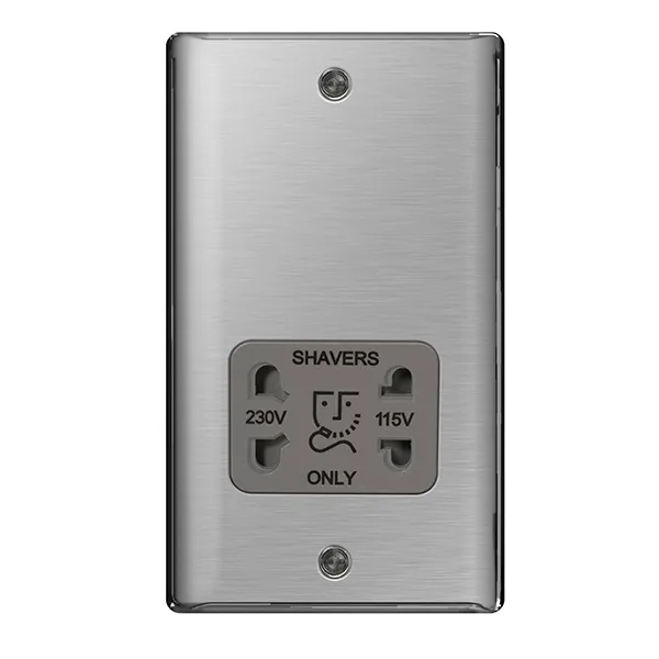 BG Nexus Metal 110v Shaver Socket